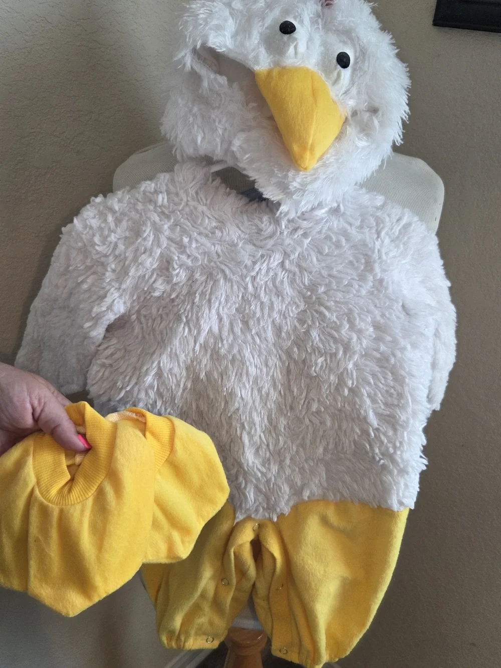Kids Plush White & Yellow Chicken Costume 9/12 Months